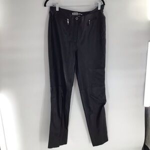 Vintage black leather y2k pants - Size 8